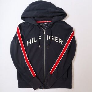 Tommy Hilfiger Navy Hoodie with Red Stripes